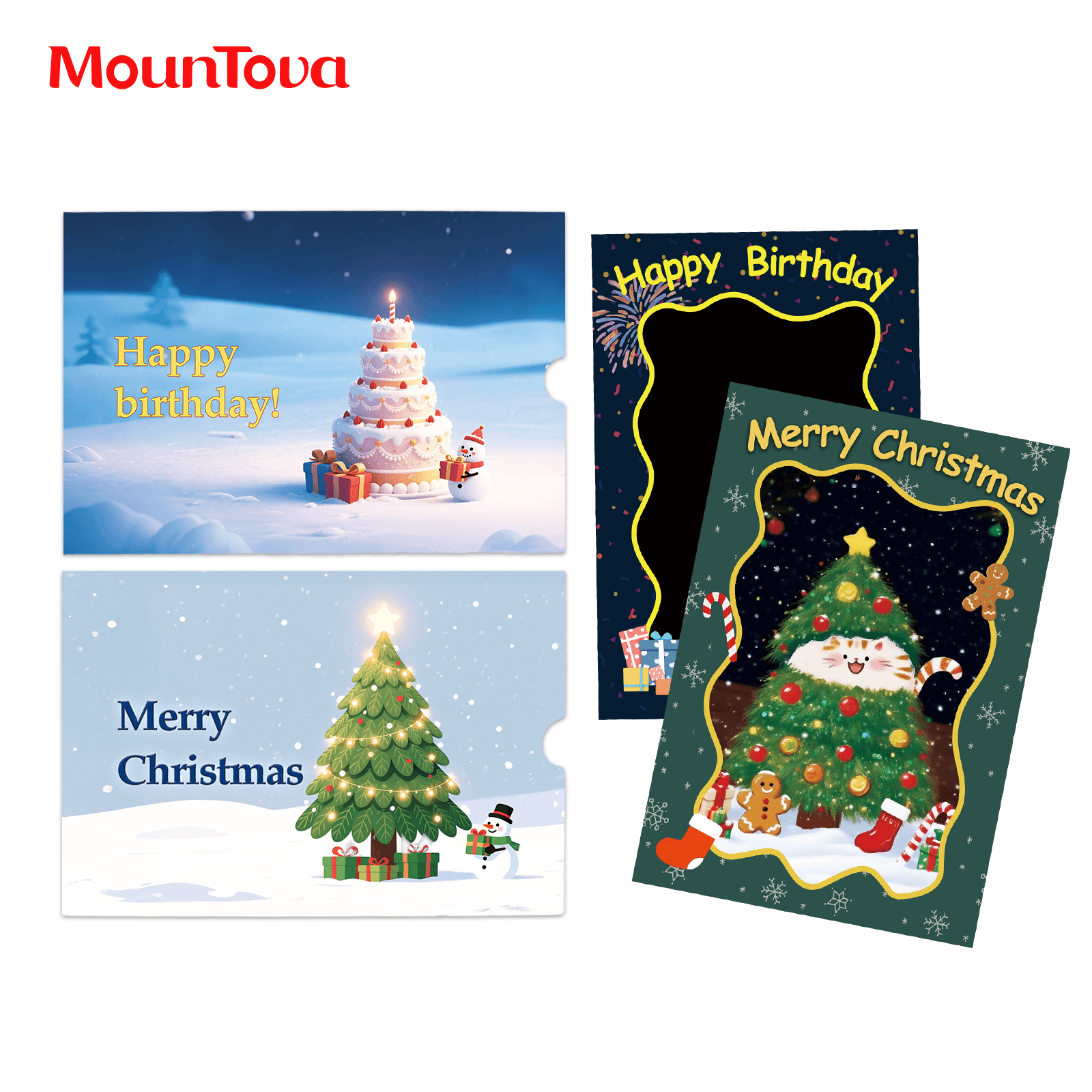 Christmas Thermochromic greeting card, Gift for Family