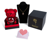 Mountova Teddy Bear with Preserved Flower