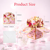 3D Pop Up Anniversary Cards with Music, Romantic LED Light 3D Flower Gift Box