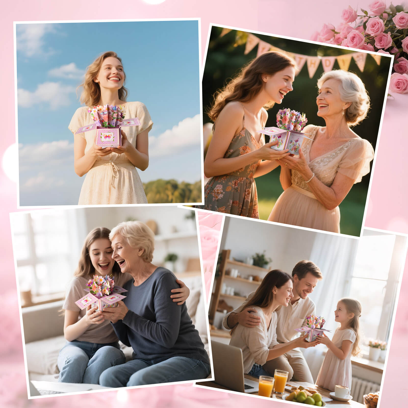 3D Pop Up Birthday Cards with Music, Warming LED Light