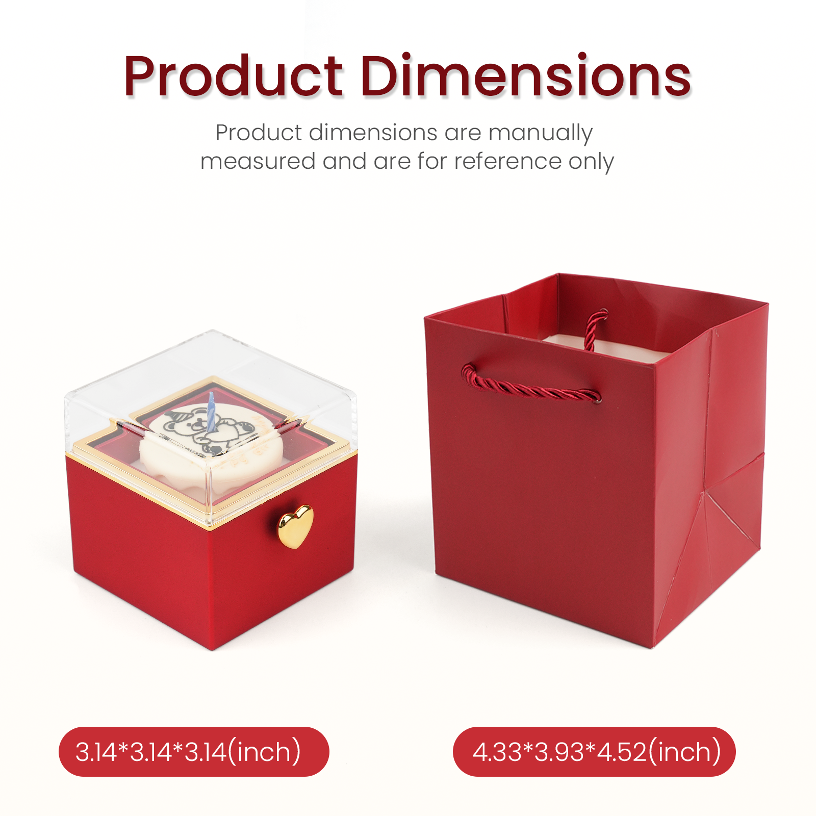 Automatic Flip Gift Box, Rose Box with Love Necklace, Gift for Her