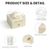 Coffret Soupe à la Rose avec Bague en Argent, Cadeau pour Elle (Blanc)