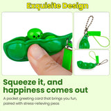 "Be Positive" Pea Pod Fidget Keychain, Pocket Hug | Anxiety & Stress Relief Toy