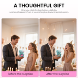 Happy Birthday Teddy Bear with Preserved Flower