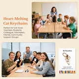 "Be Pawsitive" Cat Pocket Hug | Adorable Encouragement Keychain Charm