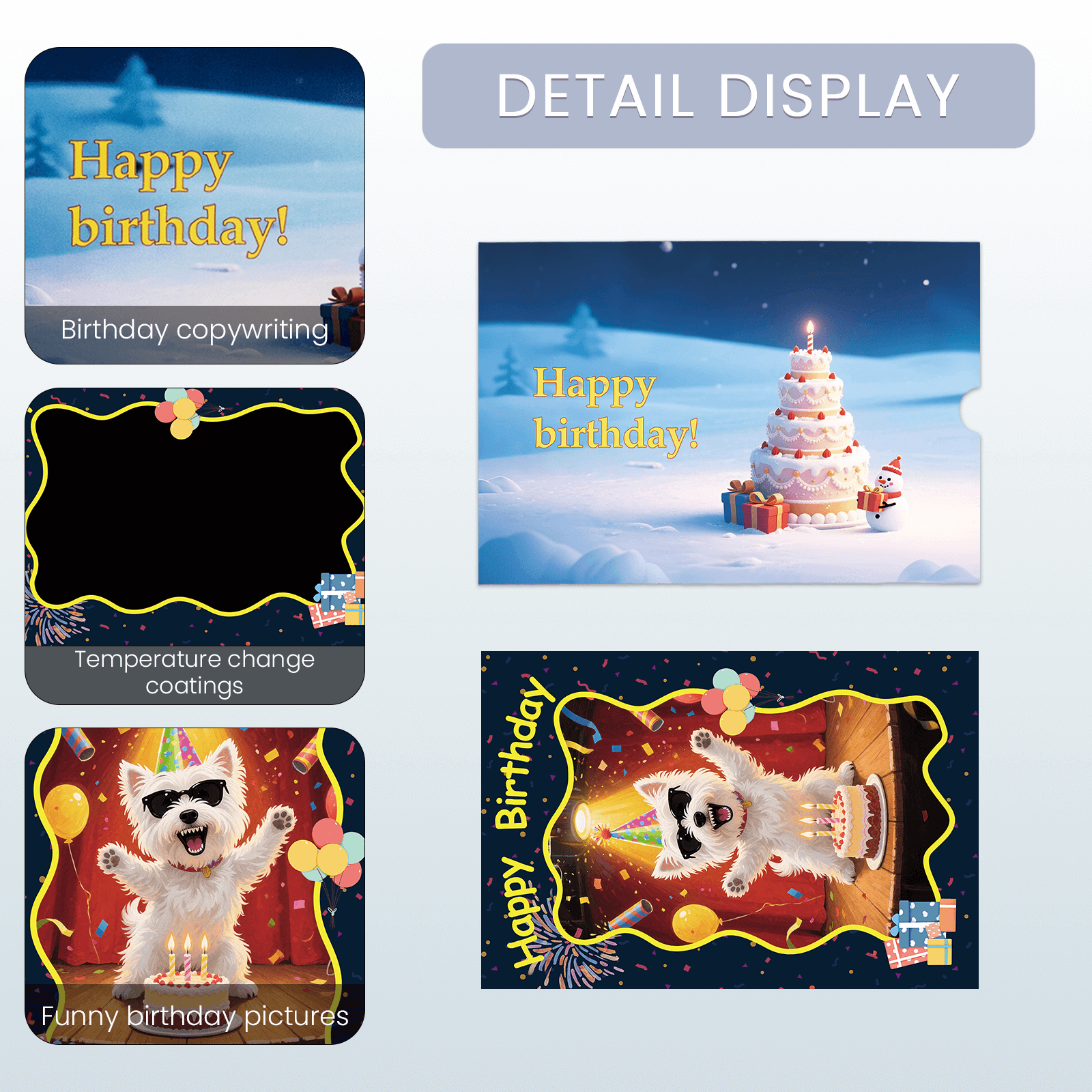 Christmas Thermochromic greeting card, Gift for Family