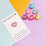 3D Resin Bead Heart Shape, Pocket Hug Set, 7 Pieces for 1 Set