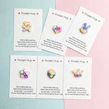 3D Resin Bead Colorful Pocket Hug, 6 Pieces for 1 Set