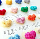 Crochet Hug, Pocket Hug Heart, Back to School Gift