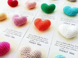 Crochet Hug, Pocket Hug Heart, Back to School Gift