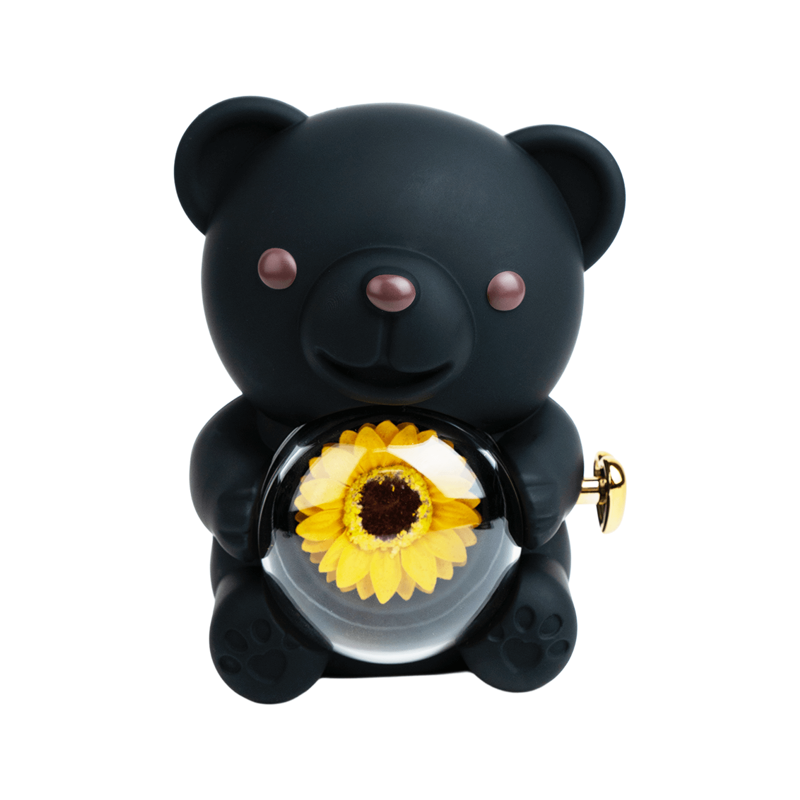 teddy bear with preserved flower
