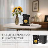 teddy bear with preserved flower