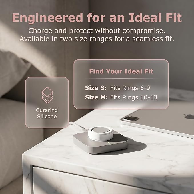 Oura5 Silicone Cover Accessories, Soft Lightweight Anti-Scratch Smart Ring Sleeve, Comfortable Protection Protector for Daily Use – S Fits US6-9, M Fits US10-13 Wearable Accessory, Everyday Styling