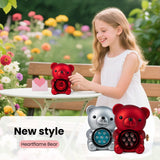 Red Teddy Bear and Preserved Flower with Heartfelt Message