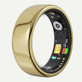 Smart Health Ring——Featuring Stress and Sleep Monitoring Functions, Compatible with iOS and Android,Waterproof Fitness Tracker for Women & Men, No Subscription Fee., Bluetooth, Wearable, Sensor Fitness Trackers