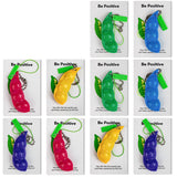 "Be Positive" Pea Pod Fidget Keychain, Pocket Hug | Anxiety & Stress Relief Toy