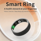 Frosted Smart Ring – Western Minimalist Couple Wearable Heart Rate Blood Oxygen Sleep Tracker Step Counter Mood Monitor