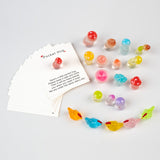 3D Resin Bead Mushroom and Chicken, Pocket Hug Set, 20 pieces for 1 Set