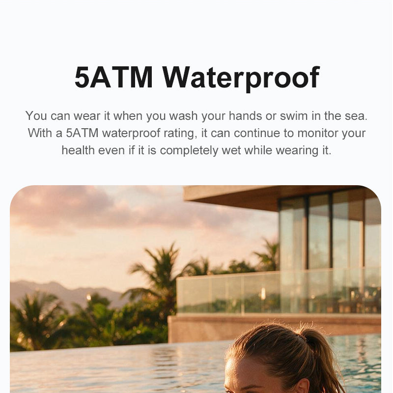 Mountova TR5 Smart Ring – Health & Sleep Tracker with Heart Rate, Blood Oxygen Monitoring, IP68 Waterproof, Wireless Charging Case