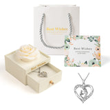 Rose Soup Gift Box with Silver Ring, Gift For Her (White)