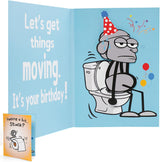Funny Birthday  pop-up Card, Hilarious Birthday Cards for Men Women, Him - 3D Pop Up Constipation Gag Gifts for Husband, Dad - Rude Birthday Greeting Card with Envelope