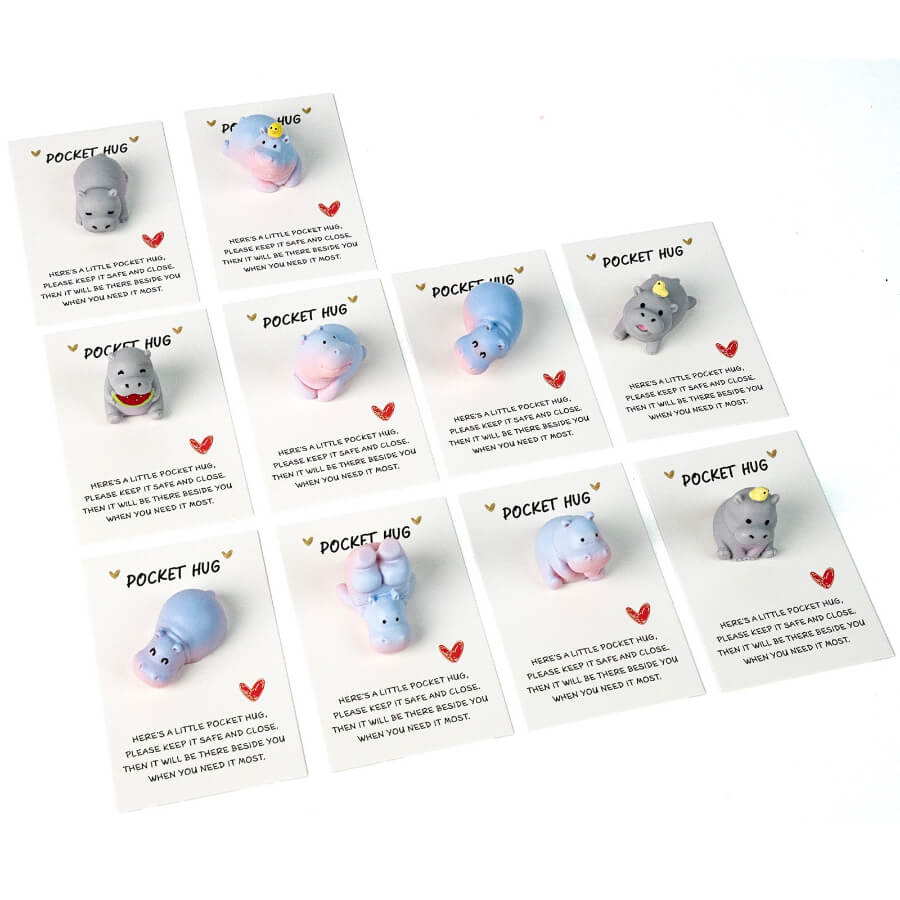Happy Hippo Pocket Hug Set, 10 Pieces for a Set