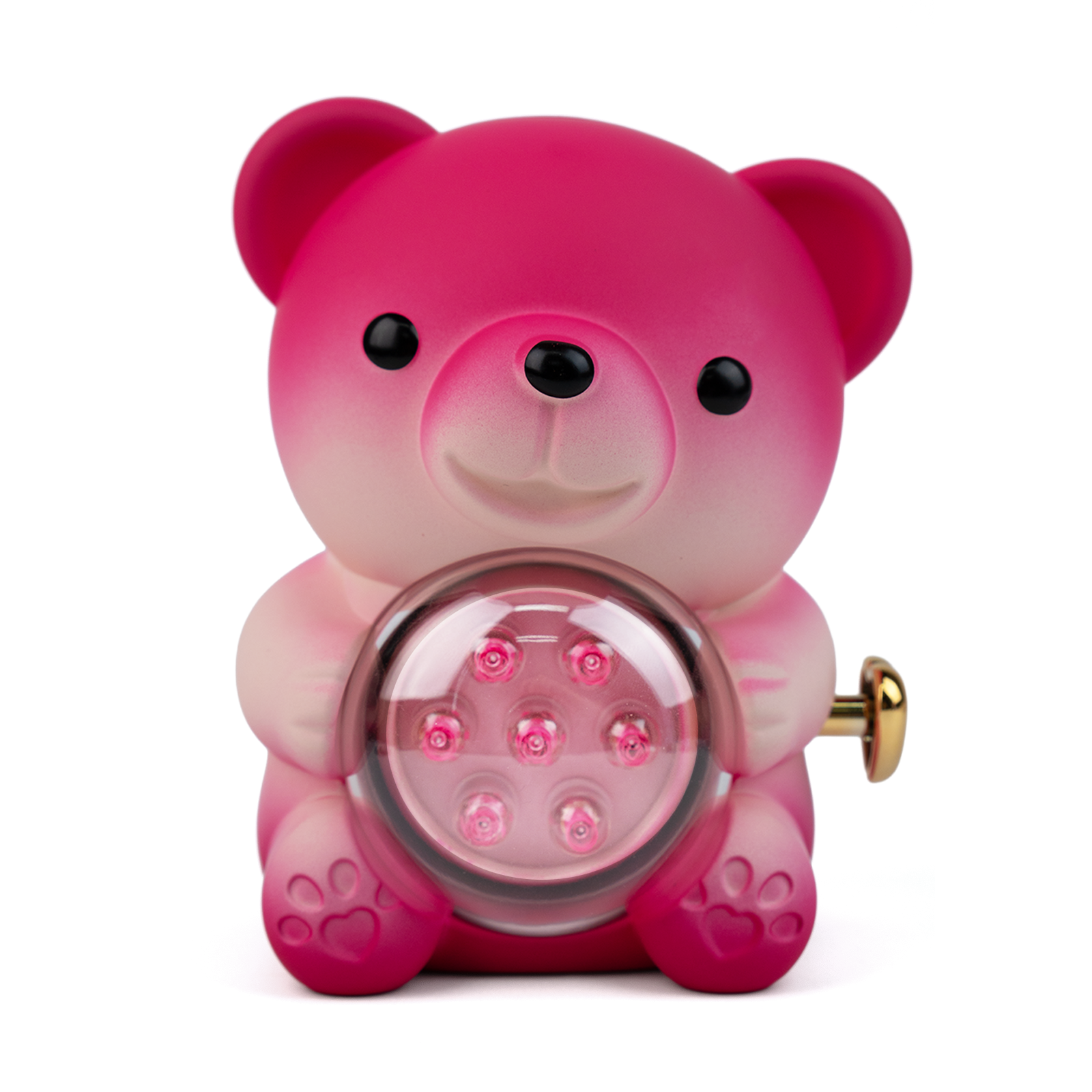 ♡pink_bear♡ Gradient Pink Teddy Bear and Heart Message with Hidden