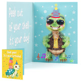 Musical Birthday Card That Plays the Happy Birthday Song with Sound & Motion – Cute Pop-Up Turtle Birthday Card, Funny&Animated Happy Birthday Gift for Kids, Women & Men