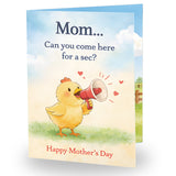 Mountova Fun Mother's Day Greeting Card, featuring sound and movement, including a musically shaking chick interactive card, and comes with an envelope. A perfect holiday card for mom and grandma.