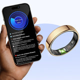 Mountova TR5 Smart Ring – Health & Sleep Tracker with Heart Rate, Blood Oxygen Monitoring, IP68 Waterproof, Wireless Charging Case