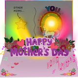 Unicorn Light & Sound Mother's Day Card – A Magical Surprise That Sings and Shines,Singing Surprise for the One，The perfect Mother's Day gift for mom Who Deserves the Best
