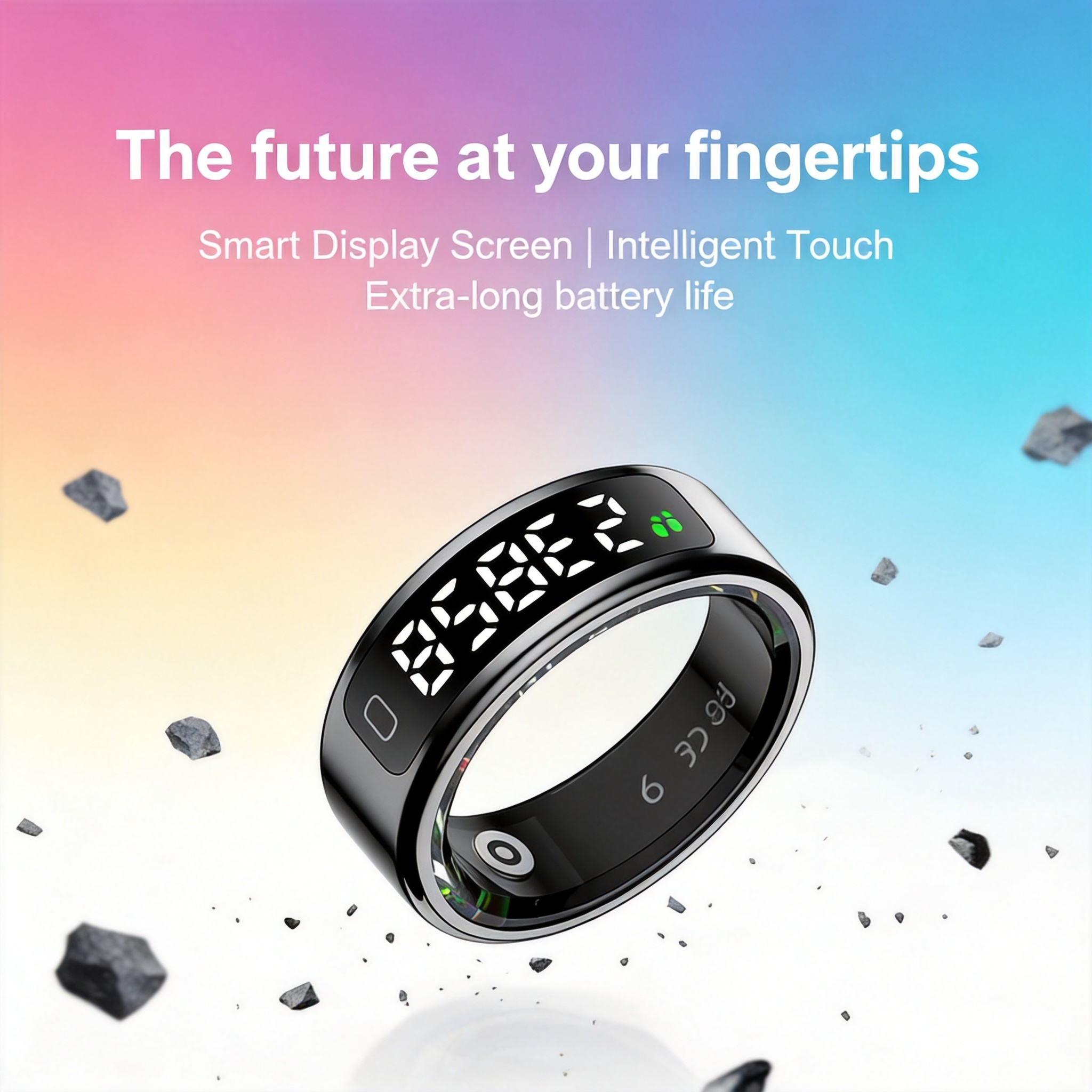 Father’s Day R11C Smart Ring for Dad Track Heart Rate Sleep Health Fitness Tracker Period Reminder Camera Control Perfect Gift for Dad Husband