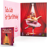 Tutu Cute Chicken Ballerina Birthday Card – Funny & Whimsical Birthday Greeting Card with Ballet Rooster Design – Perfect for Kids, Teens & Adults – Includes Envelope