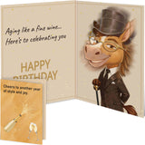 Gentleman Horse Musical Birthday Card for Men, Dad, Husband，Funny Shaking Greeting Card for Him, Perfect for Birthday Party, Father’s Day