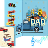 Musical Birthday Card for Dad - Moving & Shaking Truck Card, Funny Gift for Father, Husband, Stepdad, Perfect for Birthday & Father’s Day