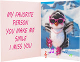 Funny Birthday Card，Funny Penguin Musical ＆ Shaking Card，Interactive Greeting Card with Envelope for Women，Girlfriend，Colleague，Bestie