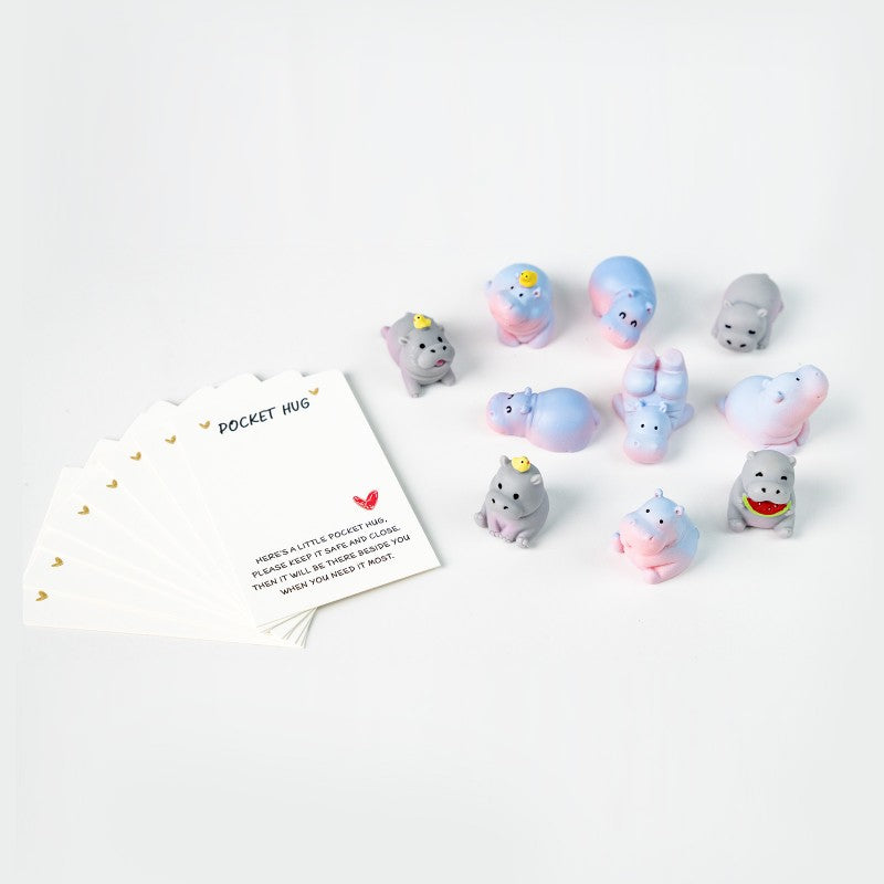 Happy Hippo Pocket Hug Set, 10 Pieces for a Set