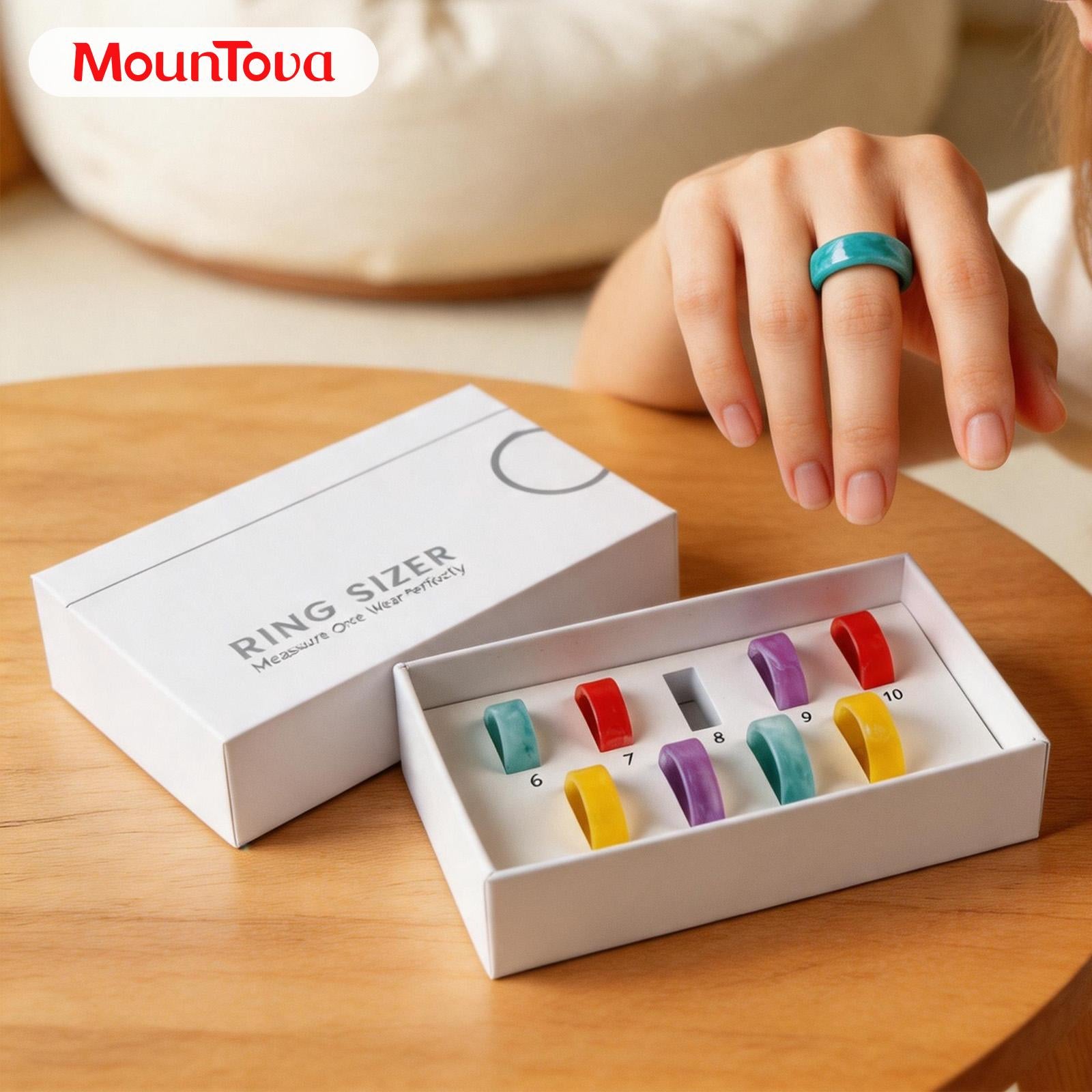 Smart Ring Sizing Kit - Size Before You Buy, 9 Sizes 6-14, Accurate Fit Tester