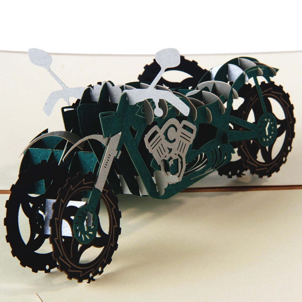 Motorcycle Pop up Card, 3D Greeting Card