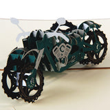Motorcycle Pop up Card, 3D Greeting Card