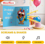 Cowboy Chicken Birthday Cards, Funny Birthday Card for Men Women Kids, MUSICAL & SHAKING Interactive Greeting Card with Envelope, Unique Hilarious Birthday Gift