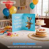 Funny Birthday Cards, Unique SHAKING & MUSICAL Birthday Card for Women Men Dad Husband, Hilarious Bunny-Themed Pop Up Greeting Card, Envelope & Extra Blank Card Included