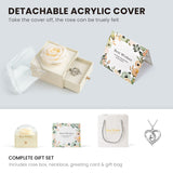 Rose Soup Gift Box with Silver Ring, Gift For Her (White)