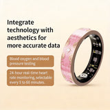 V10 Slim Smart Ring – Heart Rate Blood Oxygen Sleep Tracker, IP68 Waterproof, Period Reminder, Unisex Fitness Ring for Men Women Wearable