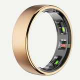 Smart Ring Dual Chip Health Monitoring Activity Tracker 5ATM Water Resistant Wireless Charging 24 7 Heart Rate Monitor Fitness Sports Daily Use Gift for Dad Men,R10