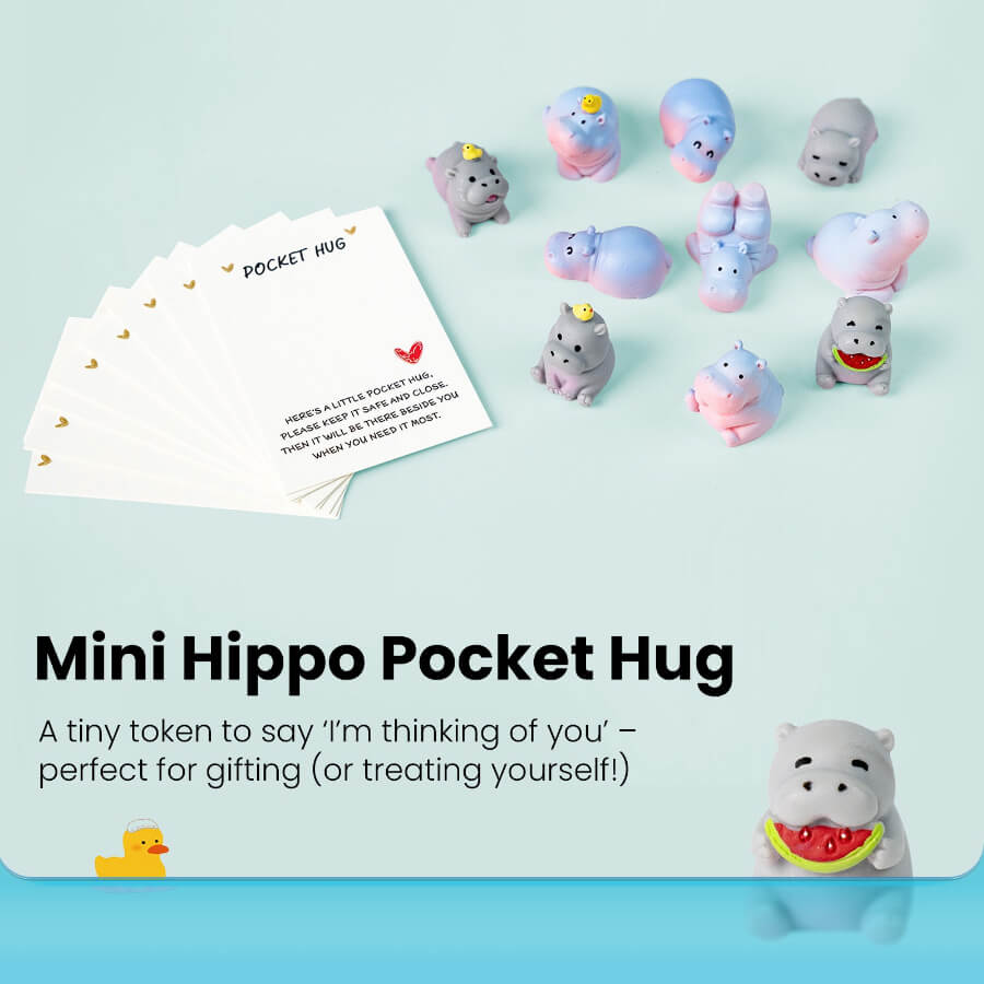 Happy Hippo Pocket Hug Set, 10 Pieces for a Set