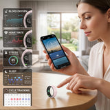 Smart Health Ring - Heart Rate Blood Oxygen Sleep Monitor, Couple Interactive 5ATM Waterproof Fitness Tracker Ring