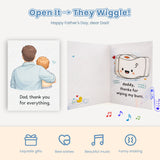 Funny Father's Day card – shaped like toilet paper, it shakes and sings when opened, a hilarious prank gift for Dad, perfect for Father's Day, birthdays, or any occasion where you want to make him happy