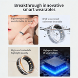 Unisex Colorblock Patchwork Design StainlessSteel Ring, Multifunctional Smart Ring, FashionAccessories for Men & Women, Wearable