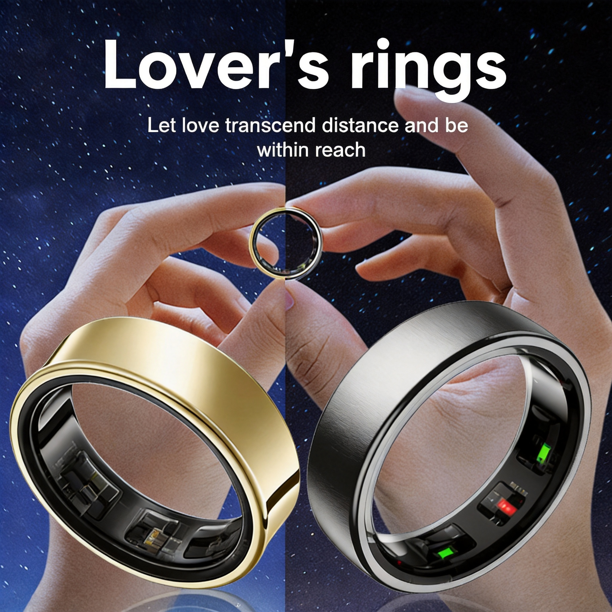 Smart Ring Dual Chip Health Monitoring Activity Tracker 5ATM Water Resistant Wireless Charging 24 7 Heart Rate Monitor Fitness Sports Daily Use Gift for Dad Men,R10